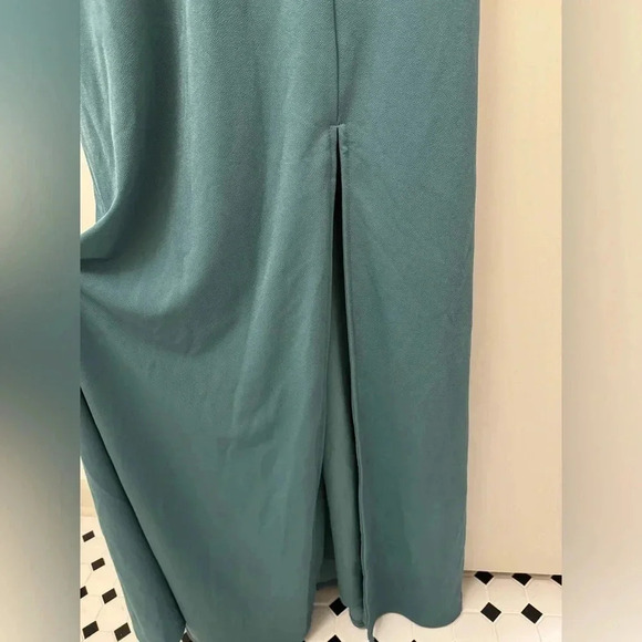 Hannah Dress Crepe Sea Glass Birdy Grey Bridesmaid Dress Like New Size S - Picture 5 of 14